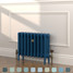 CI-RC460-BLU-TH - Richmond Blue 4 Column Victorian Cast Iron Radiator H460mm x W338mm CI-RC460-BLU-TH - Richmond Blue 4 Column Victorian Cast Iron Radiator H460mm x W338mm